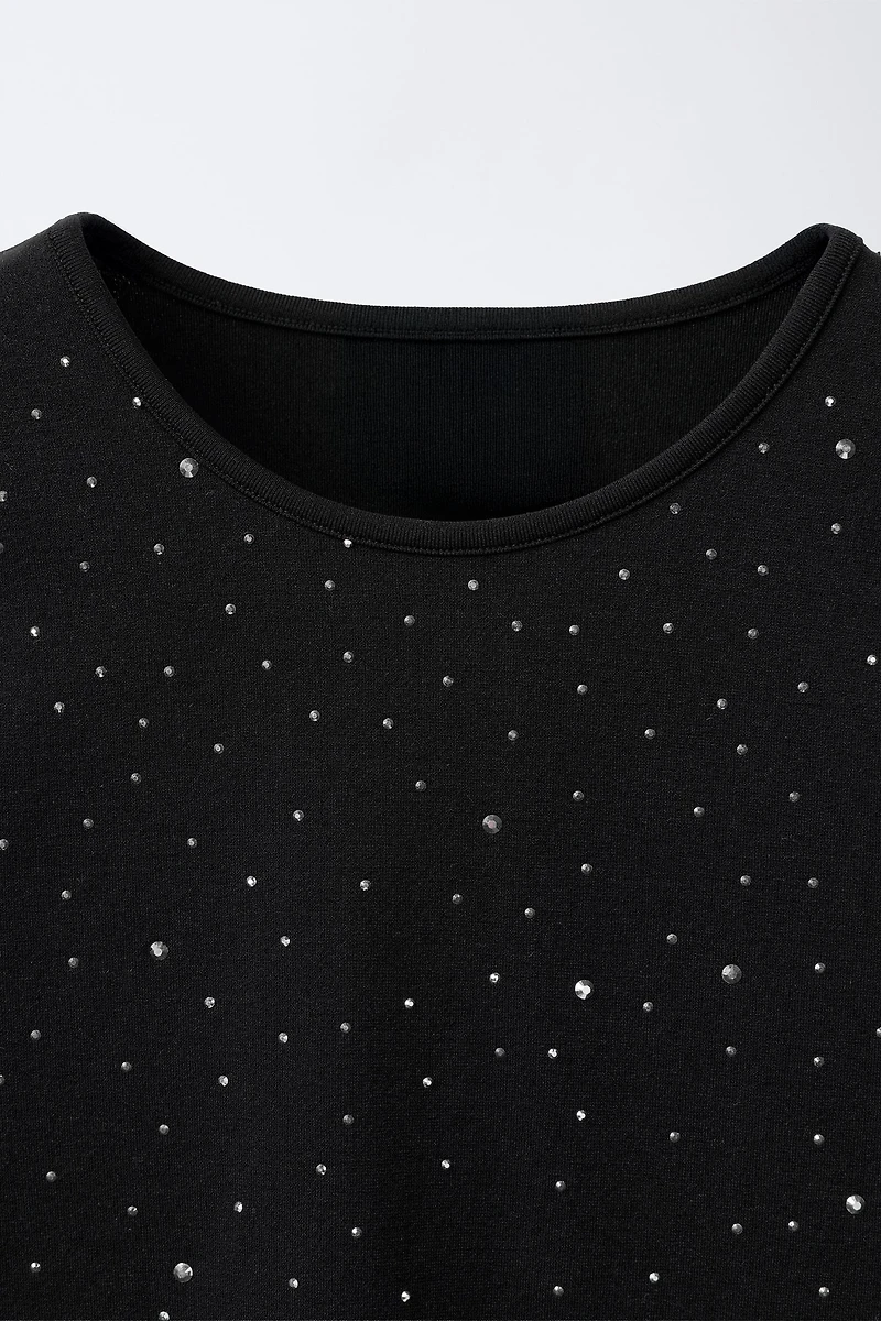 SEAMLESS RHINESTONE T-SHIRT