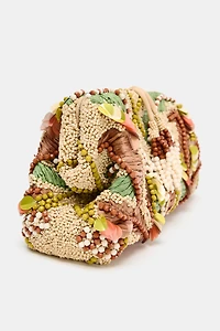 EMBROIDERED BEADED POUCH BAG