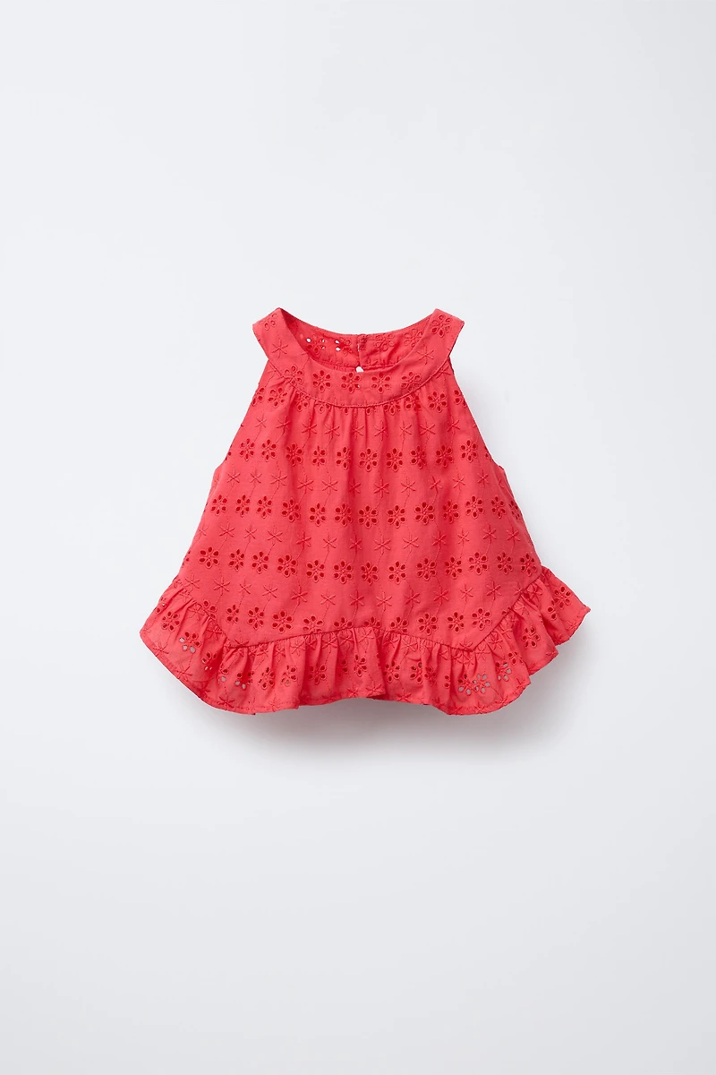 TOP BRODÉ FLEURS