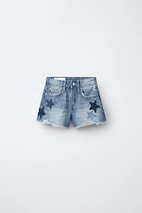 STAR DENIM SHORTS