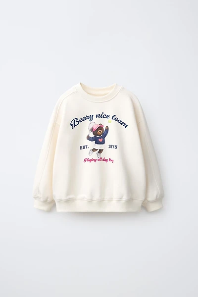 BEAR PRINT SWEATSHIRT
