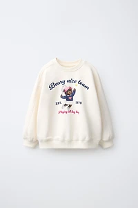 BEAR PRINT SWEATSHIRT