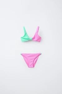 6-14 YEARS/KNOT-TEXTURE BIKINI