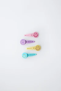 PACK OF FOUR SMILEYWORLD ® HAIR CLIPS
