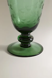 CHRISTMAS LEAF WINE GLASS