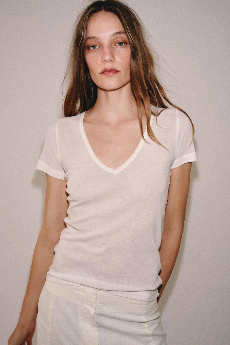 LYOCELL AND SILK T-SHIRT