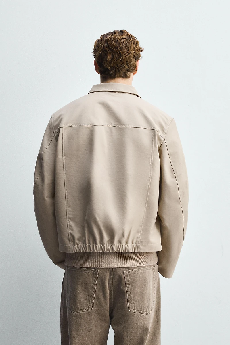 RELAXED FIT ZIP-UP JACKET