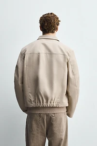 RELAXED FIT ZIP-UP JACKET