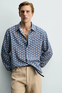 FLUID FLORAL PRINT SHIRT