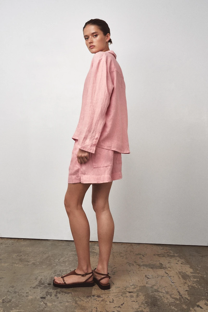 100% LINEN SHORTS ZW COLLECTION