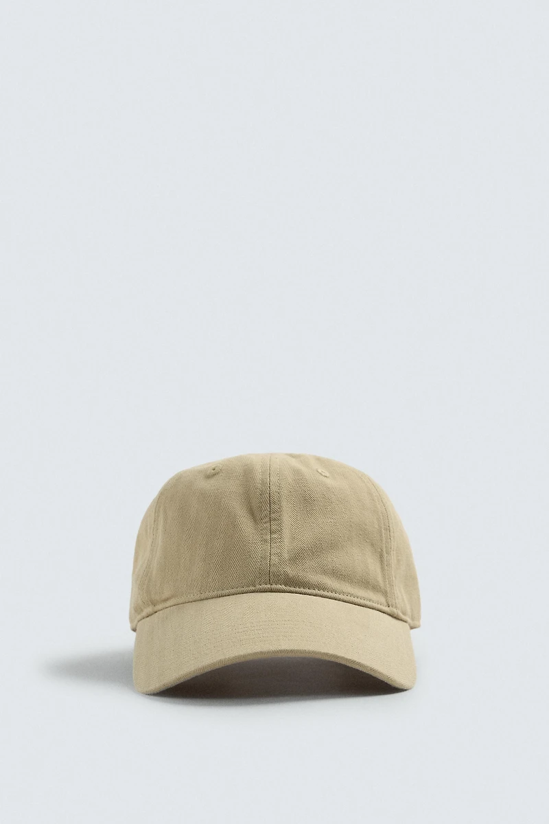 HERRINGBONE COTTON CAP