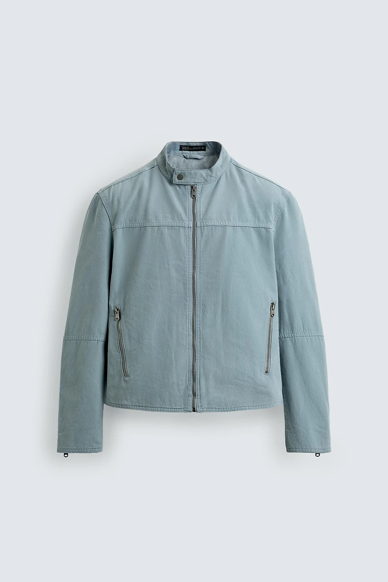 BLOUSON COUPE DÉCONTRACTÉE EN COTON LAVÉ