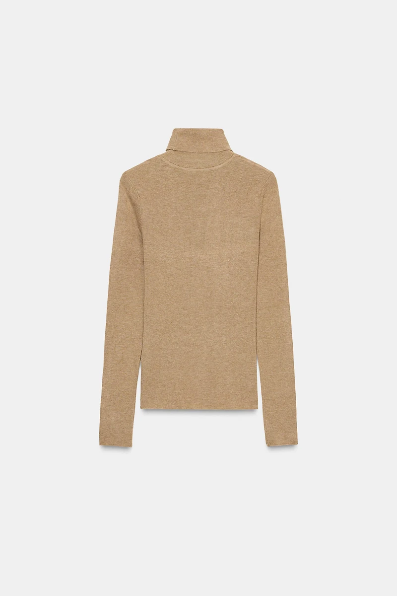WOOL HIGH-NECK SWEATER