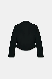 CROPPED TOPSTITCHED BLAZER ZW COLLECTION