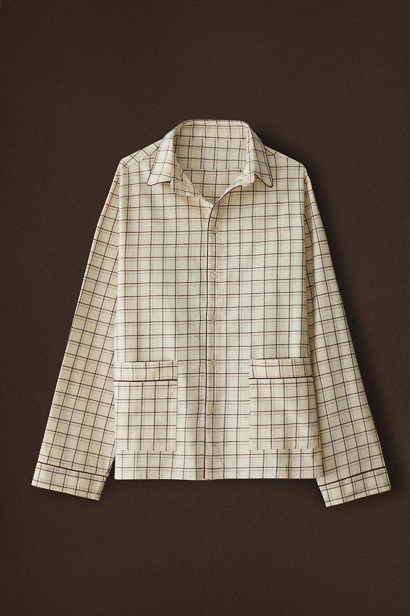 CHRISTMAS CHECK COTTON PAJAMA SET