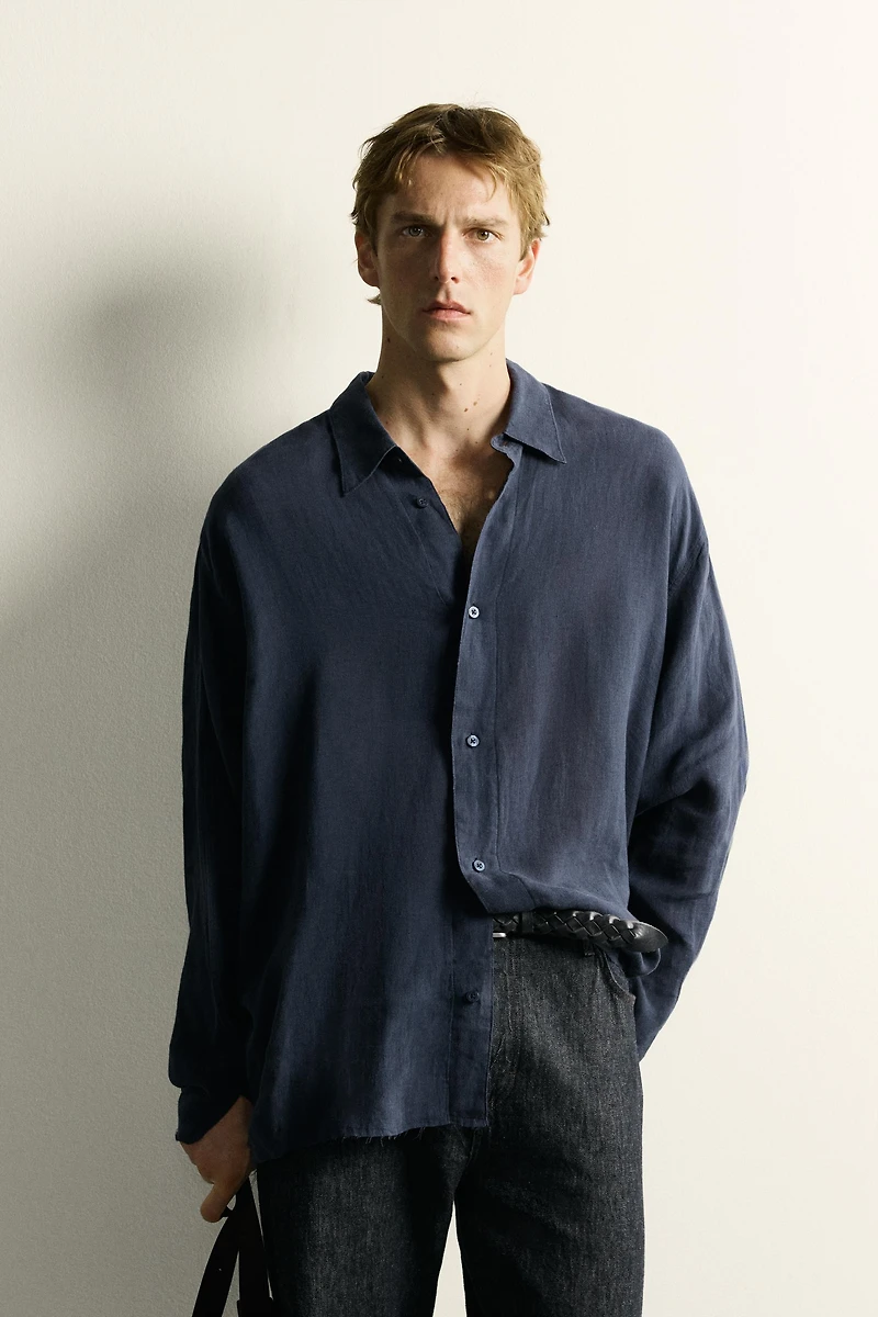 LIGHTWEIGHT 100% LINEN RELAXED FIT SHIRT