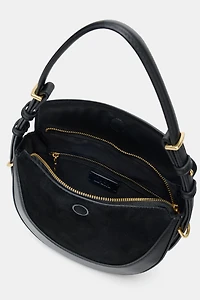 CROSSBODY BAG WITH LEATHER FLAP DETAIL