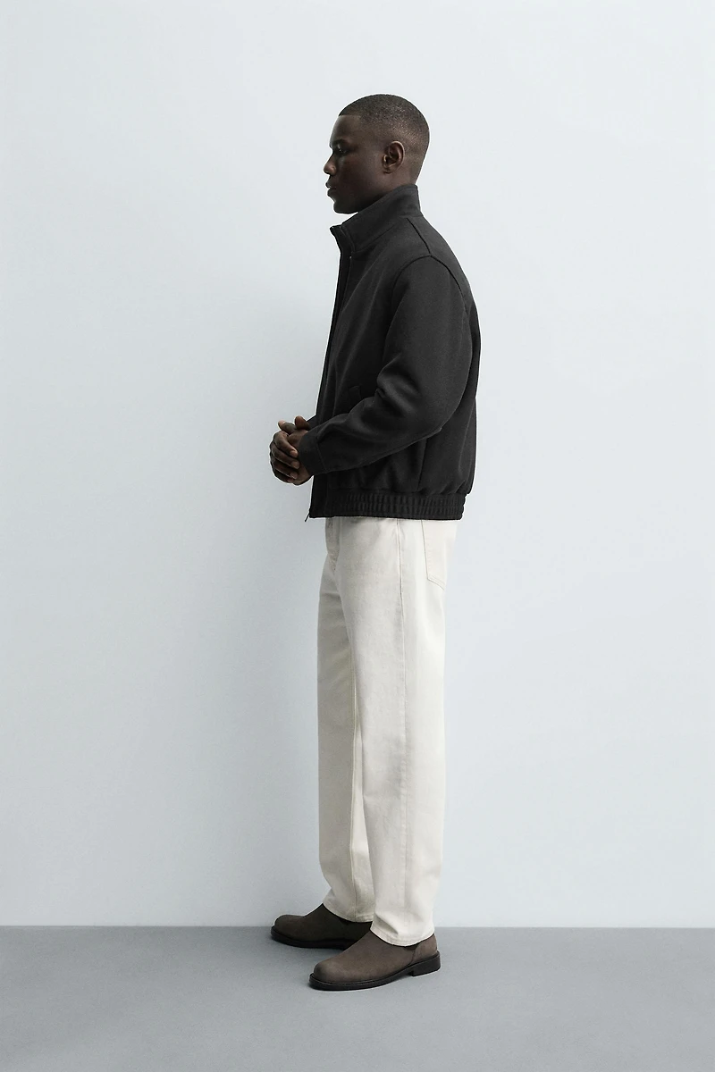 ZIPPERED CLOTH JACKET