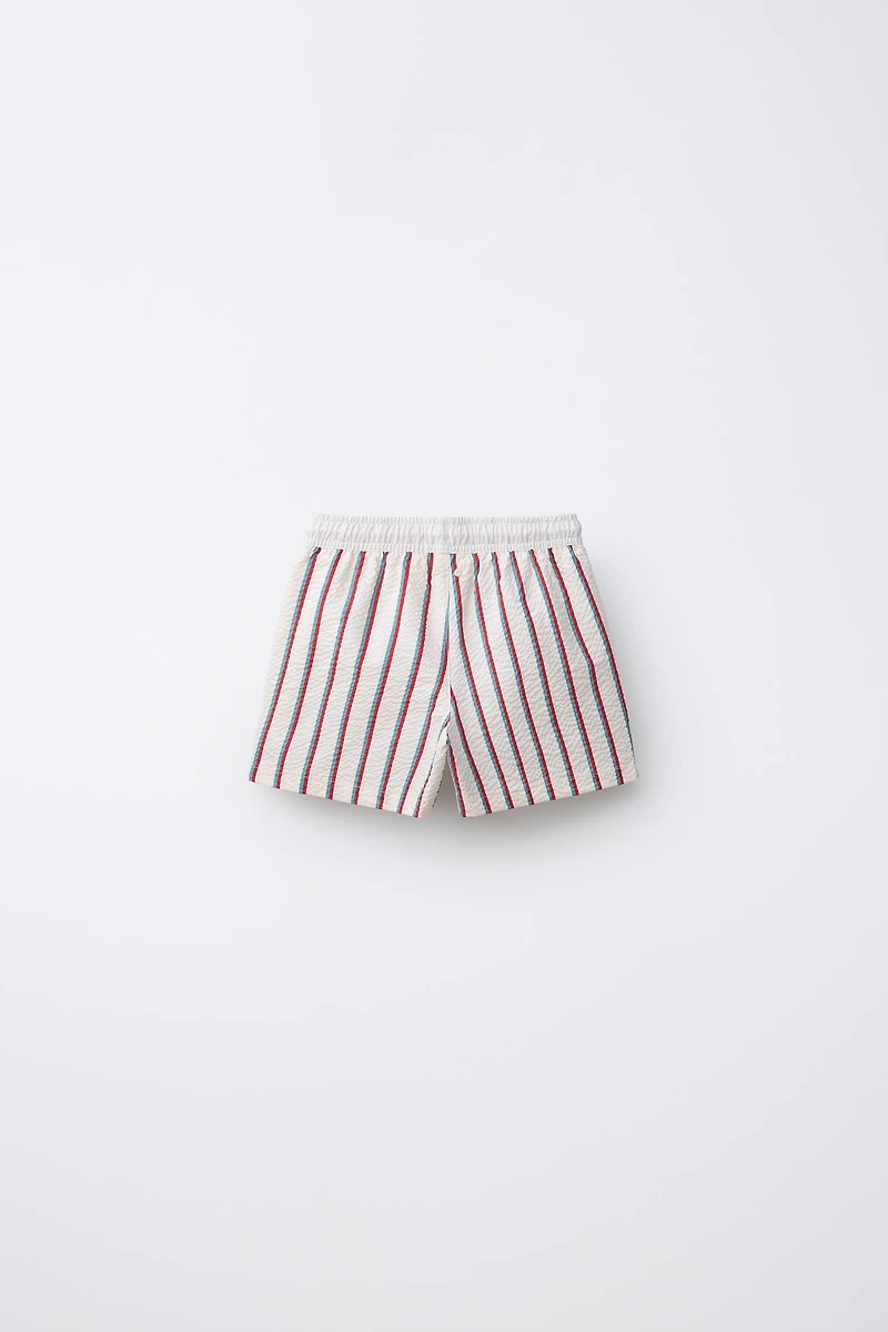 SHORT DE BAIN TEXTURÉ À RAYURES (2-6 ANS)