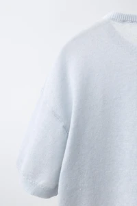 KNIT HENLEY SHIRT WITH LINEN AND COTTON