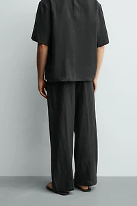 100% LINEN RELAXED FIT PANTS