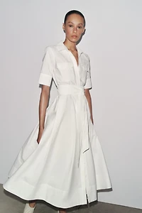 ROBE MIDI EN POPELINE ZW COLLECTION