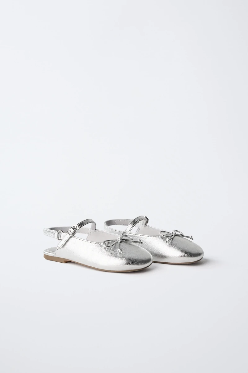 METALLIC SLINGBACK FLATS
