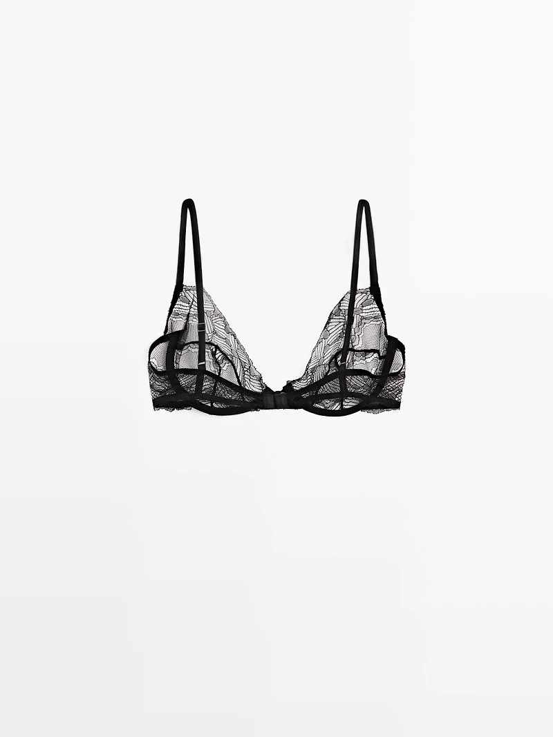 Lace bra with underwire