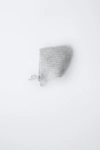 RIBBED KNIT BONNET
