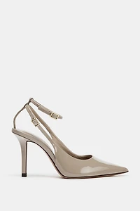 PATENT FINISH SLINGBACK HEELS