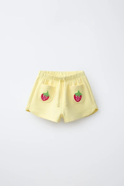 INTERLOCK FRUIT CROCHET SHORTS