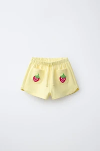 INTERLOCK FRUIT CROCHET SHORTS