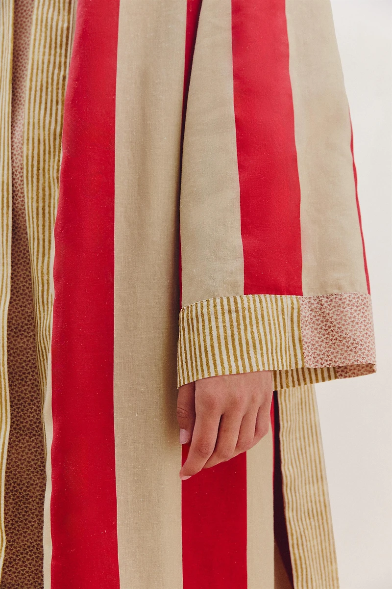 ROBE DE CHAMBRE À MOTIFS MIXTES | KATHARINE POLE
