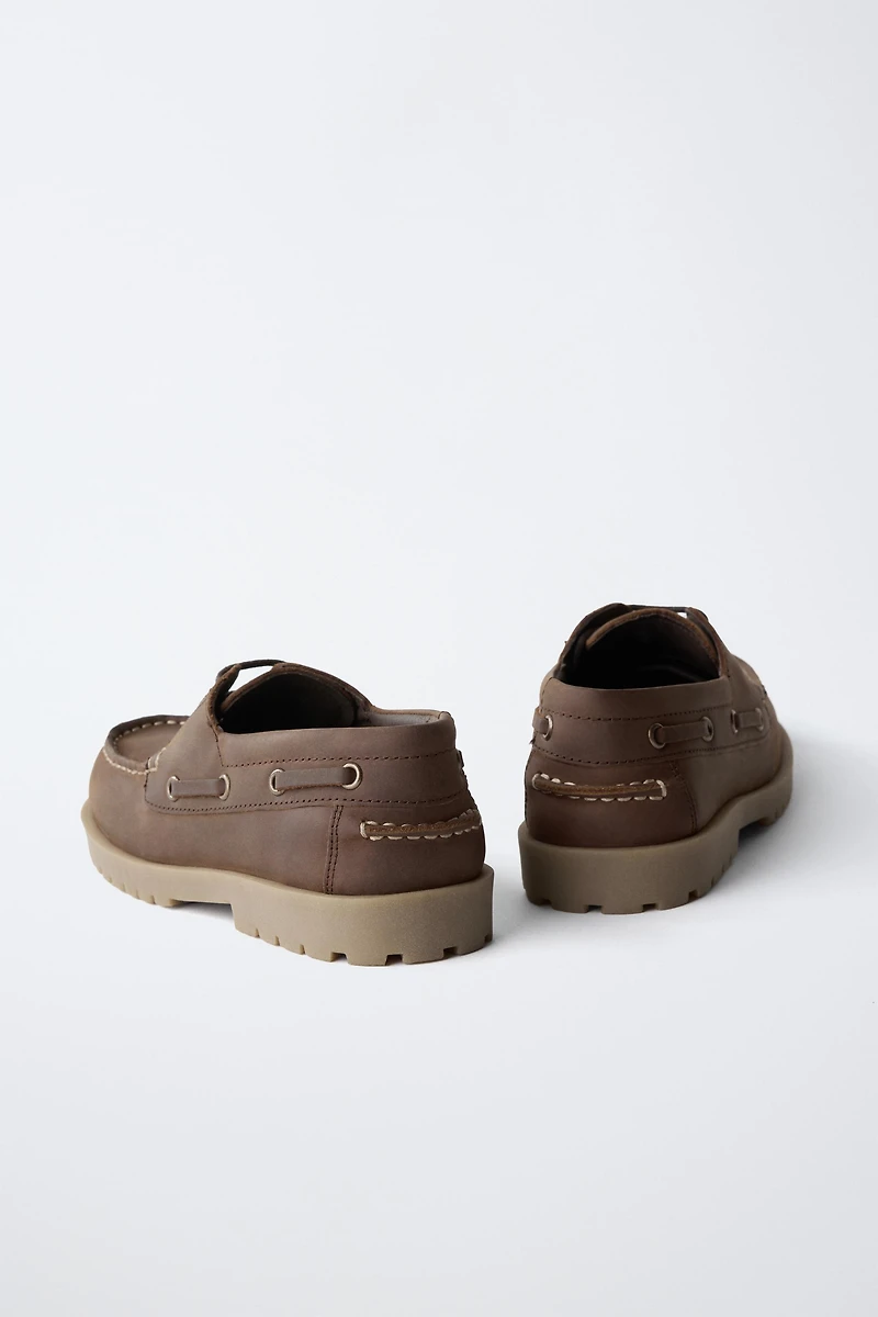 STORIESZ - LEATHER DECK SHOES