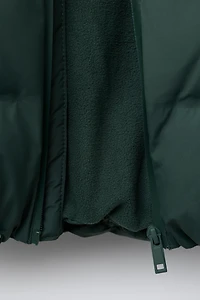 WATER REPELLENT HOODIE PUFFER COAT