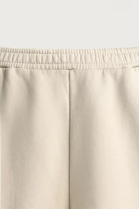 WASHED TEXT PRINT JOGGER SHORTS