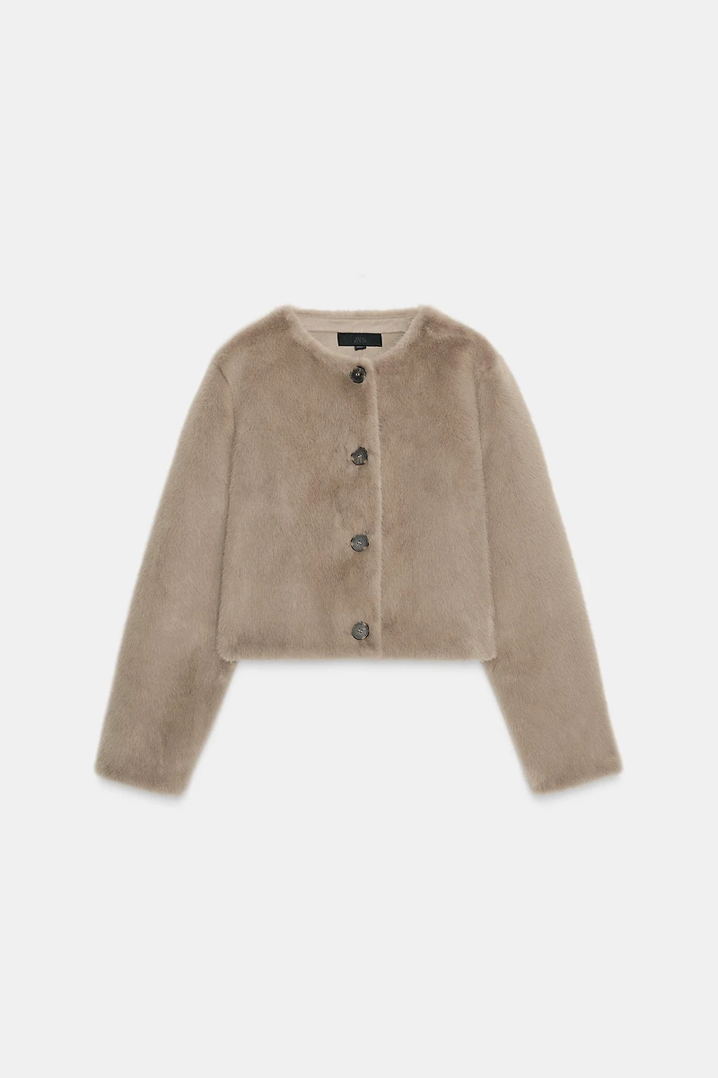 FAUX FUR SHORT JACKET