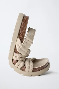 ROPE DESIGN LEATHER SANDALS