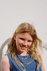 EMBROIDERED FLORAL DENIM TOP