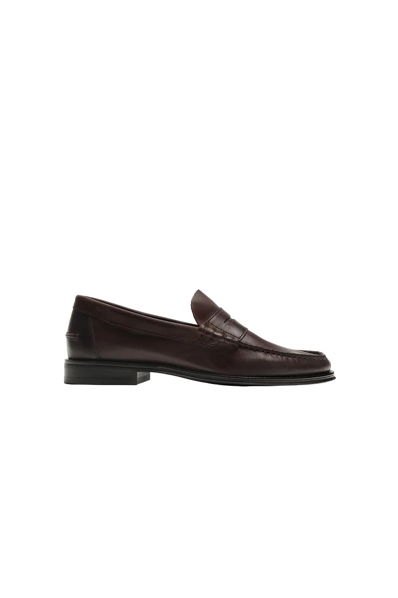MOCASSINS EN CUIR À MASQUE