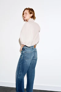 Z1975 CULOTTE HIGH WAIST TOPSTITCHED JEANS