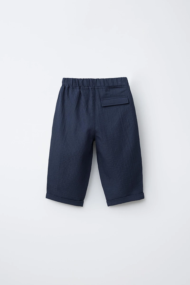 PANTALON BAGGY EN SEERSUCKER