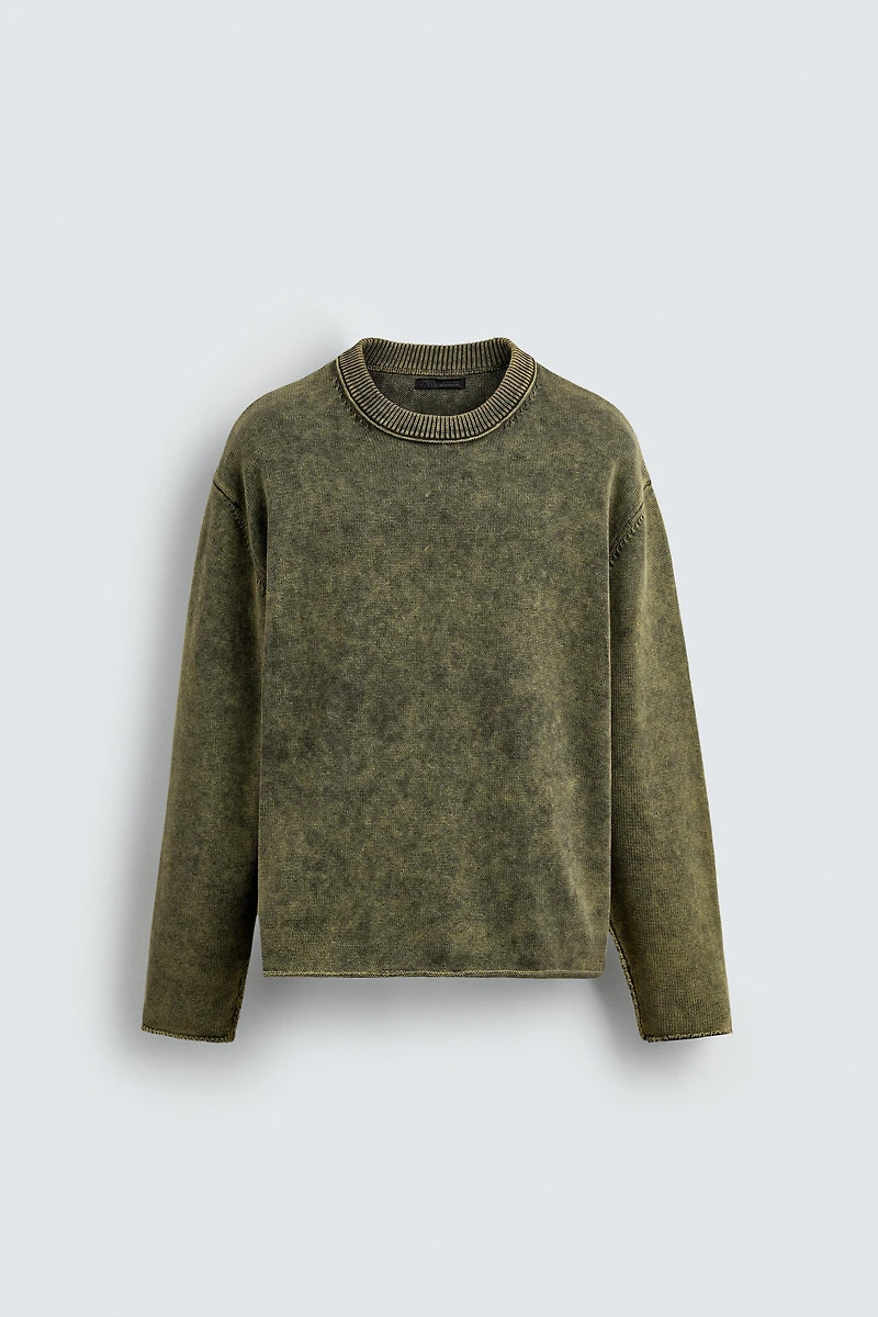 PULL DÉLAVÉ EN COTON