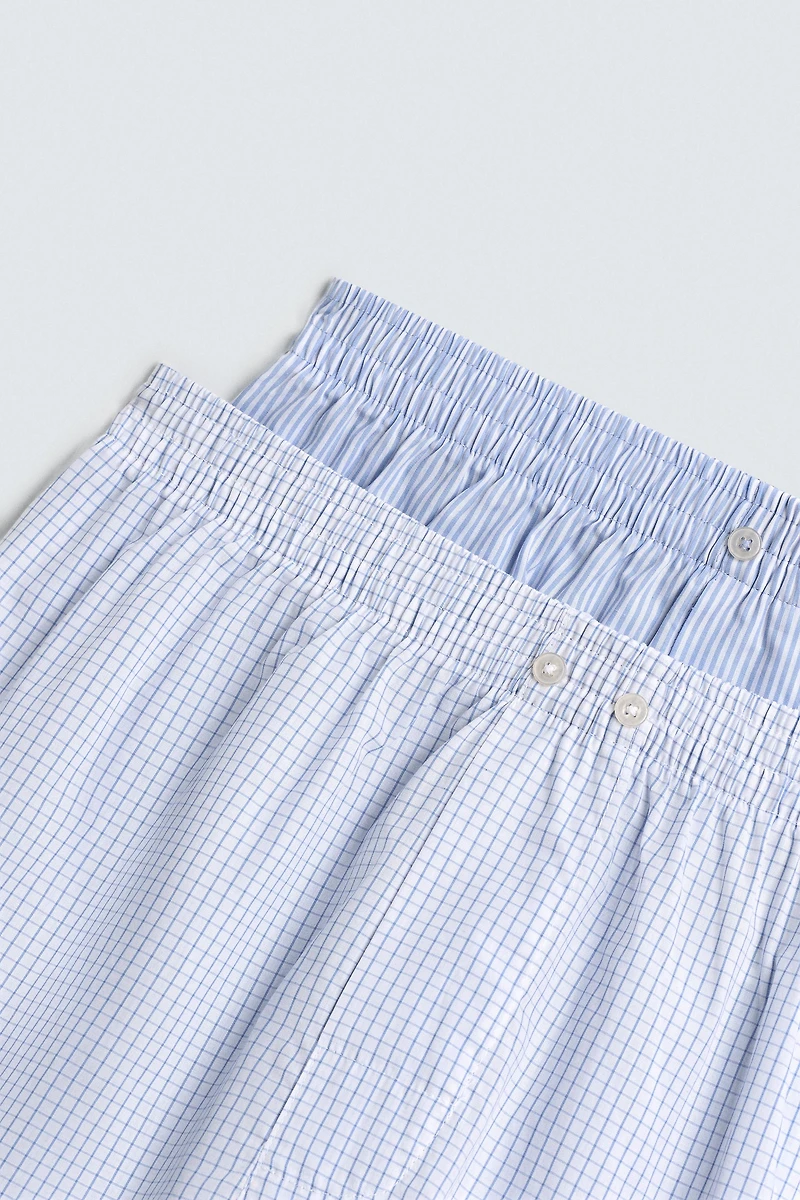 TWO-PACK OF COMBINATION POPLIN BOXERS