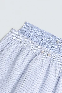 TWO-PACK OF COMBINATION POPLIN BOXERS