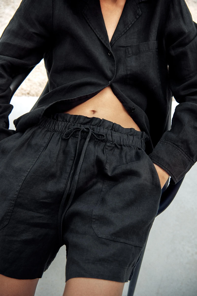 100% LINEN SHORTS ZW COLLECTION
