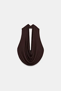 TOP HALTER DRAPÉ