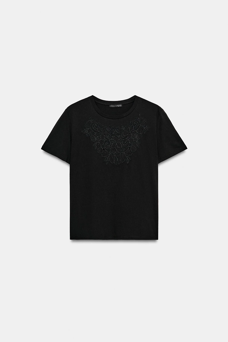 COTTON EMBROIDERED T-SHIRT