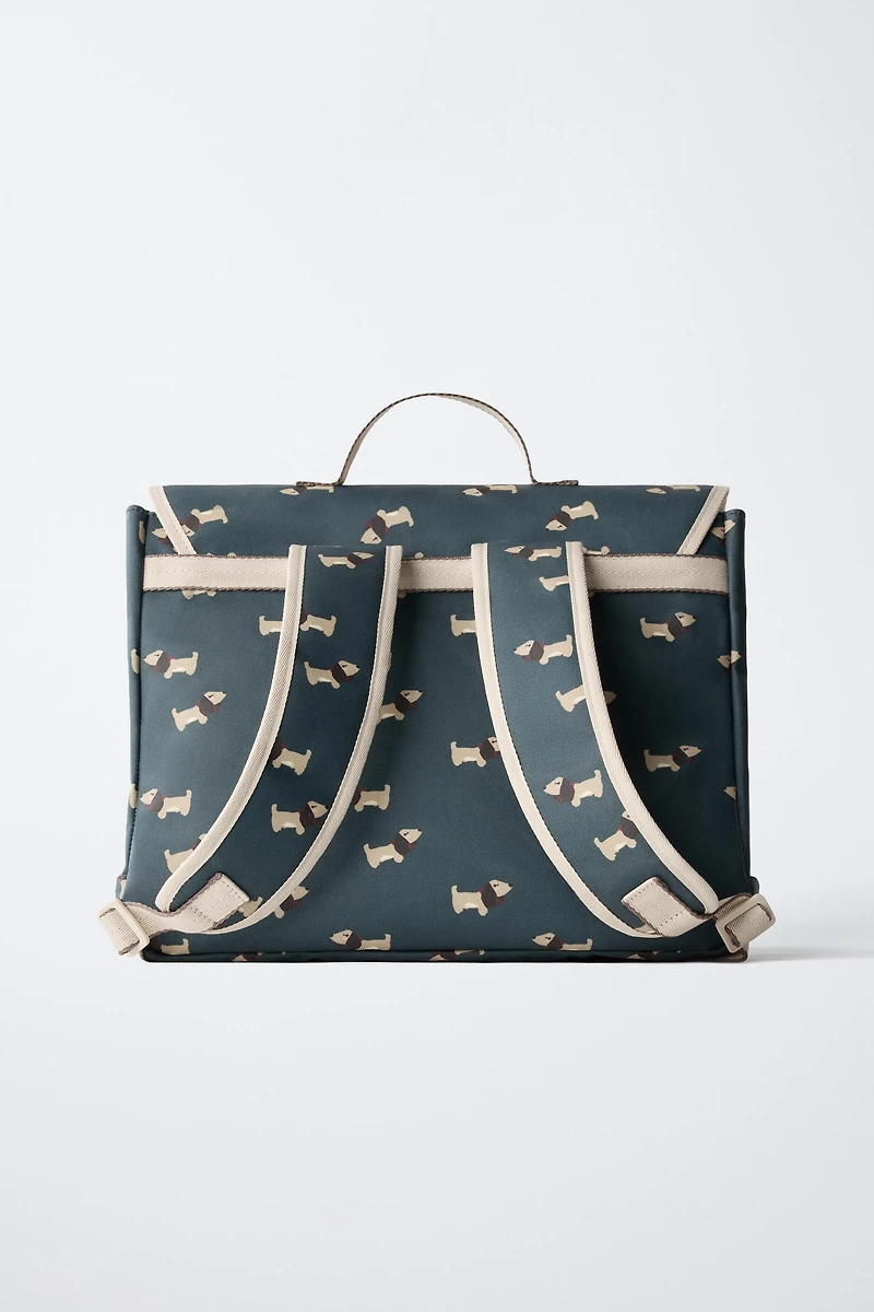 PUPPY PRINT CONVERTIBLE BACKPACK