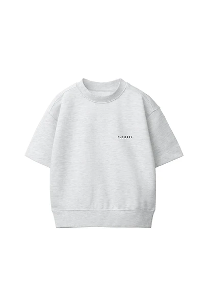 SWEAT MANCHES COURTES INSCRIPTION EN RELIEF